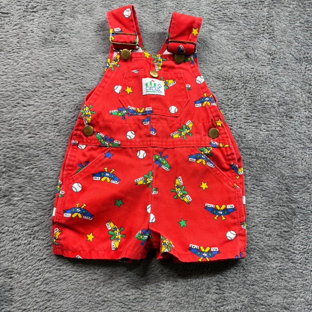 Vintage Circus All Star Baseball Shortalls